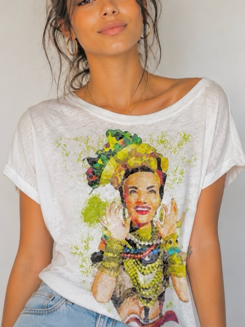 Carmen Miranda Women’s T-Shirt Size XL White LeBranca Da Bahia Brazil